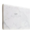 White marble countertop edge on Carrara White 4X12 Tile with polished finish