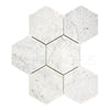 Carrara White 5’’ Hexagon Mosaic Marble Tile in polished and honed finishes