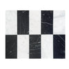 Black and white marble tiles in Carrara White and Nero Marquina 3X6 Set design