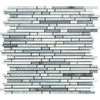 Mosaic tile sheet of Carrara White Bamboo Sticks in polished and honed finishes