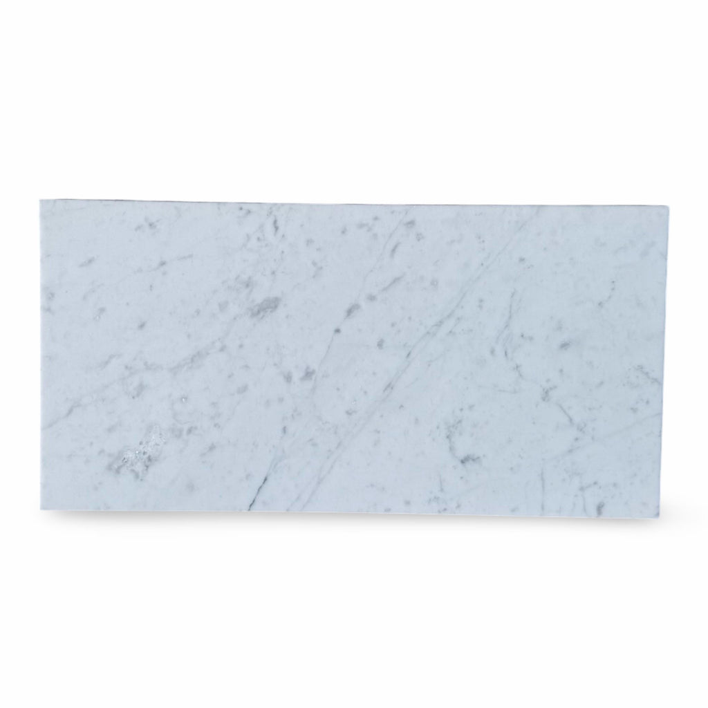 Rectangular white marble slab for Carrara White Chevron Mosaic Tile, polished or honed