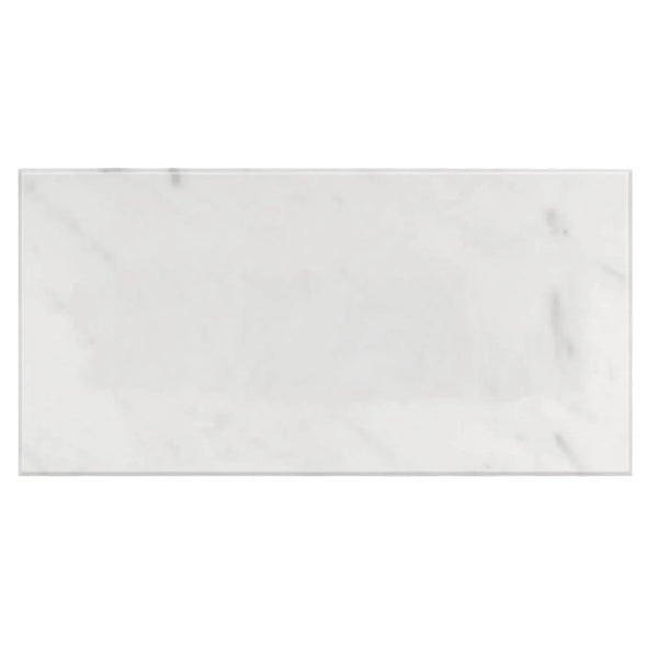 Carrara White Marble 12X24 Polished or Honed Rectangular Tile Display Image