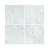 Four square Carrara White Marble tiles, 18X18 polished or honed finish