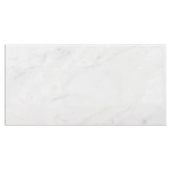 Carrara White Marble 18X36 Polished or Honed Rectangular White Marble Tile