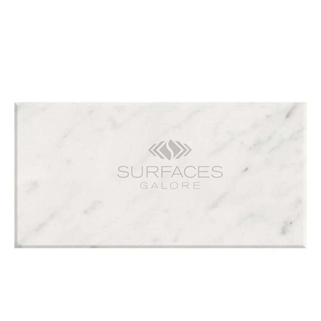 Rectangular marble slab of Carrara White Marble 3X6 polished or honed finish