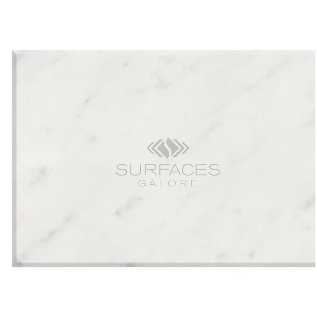 Rectangular white marble slab for Carrara White Marble 3X6 Polished or Honed product