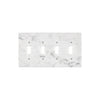 Carrara White Marble 4 Gang Toggle Switch Wall Plate elegant home decor accessory