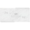 Two Carrara White Marble 4X4 Tumbled square tiles showcasing elegant design