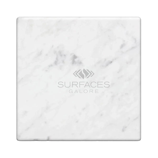 Carrara White Marble 4X4 Tumbled Square Marble Tile for elegant home decor