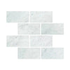 Carrara White Marble 6X12 Polished or Honed showcasing elegant white marble brick tiles