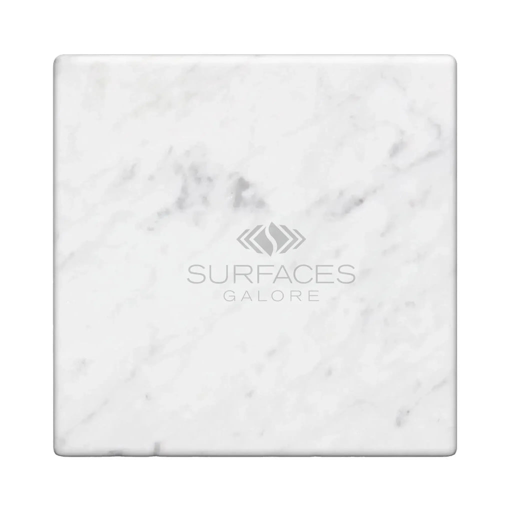 Carrara White Marble 6X6 Tumbled Square Marble Tile for elegant flooring and décor