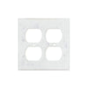 Four-gang marble outlet cover for Carrara White Marble Double DUPLEX Switch Wall Plate