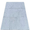 Gray marble floor tiles featuring Carrara White Marble with a sand-blasted finish