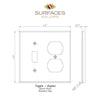 Toggle-duplex switch plate dimensions for Carrara White Marble Wall Plate