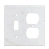 Carrara White Marble Toggle Duplex Switch Wall Plate with elegant design and durability