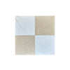 Four square tiles of Checkerboard Bardiglio and Bianco Carrara Marble 18X18 Set