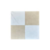 Four square tiles of Checkerboard Bardiglio and Calacatta Gold Marble set