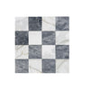 Checkerboard Bardiglio and Calacatta Gold Marble 18X18 tile pattern for elegant decor