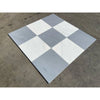 Checkerboard tile pattern in Checkerboard Bardiglio Imperiale and Oriental White Marble Set