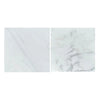 Two white marble tiles from the Checkerboard Bardiglio Imperiale and Oriental White set