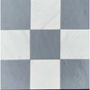 Gray and white checkerboard tiles from Checkerboard Bardiglio Imperiale Marble Set