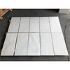 Rectangular white marble tiles from Checkerboard Bardiglio Imperiale and Oriental White set