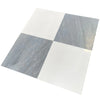 Checkerboard Bardiglio Imperiale and Thassos 12X12 Set featuring gray and white tiles