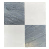 Checkerboard Bardiglio Imperiale and Thassos 12X12 Set featuring a square tile pattern