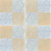 Checkered marble tile pattern in Checkerboard Bianco Carrara and Crema Marfil 12X12 Set