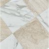 Checkerboard Calacatta Gold Marble and Diano Royal Marble 12X12 Set floor tiles