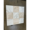 Nine-square marble-patterned tile from Checkerboard Calacatta Gold and Diano Royal Marble Set