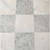 Marble tile pattern of Checkerboard Carrara White and Oriental White 12X12 Set