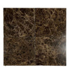 Four dark brown marble tiles from Checkerboard Emperador Dark Marble and Crema Marfil set