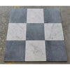 Checkerboard pattern of Checkerboard Nero Marquina and Carrara White Marble tiles