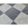 Checkerboard Nero Marquina Marble and Carrara White Marble 12X12 Tumbled Set tiles