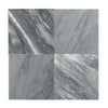 Four gray marble tiles from Checkerboard Nero Marquina Marble and Dolomite Marble set