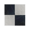 Black and white checkered tile from Checkerboard Oriental White Marble and Nero Marquina Marble set