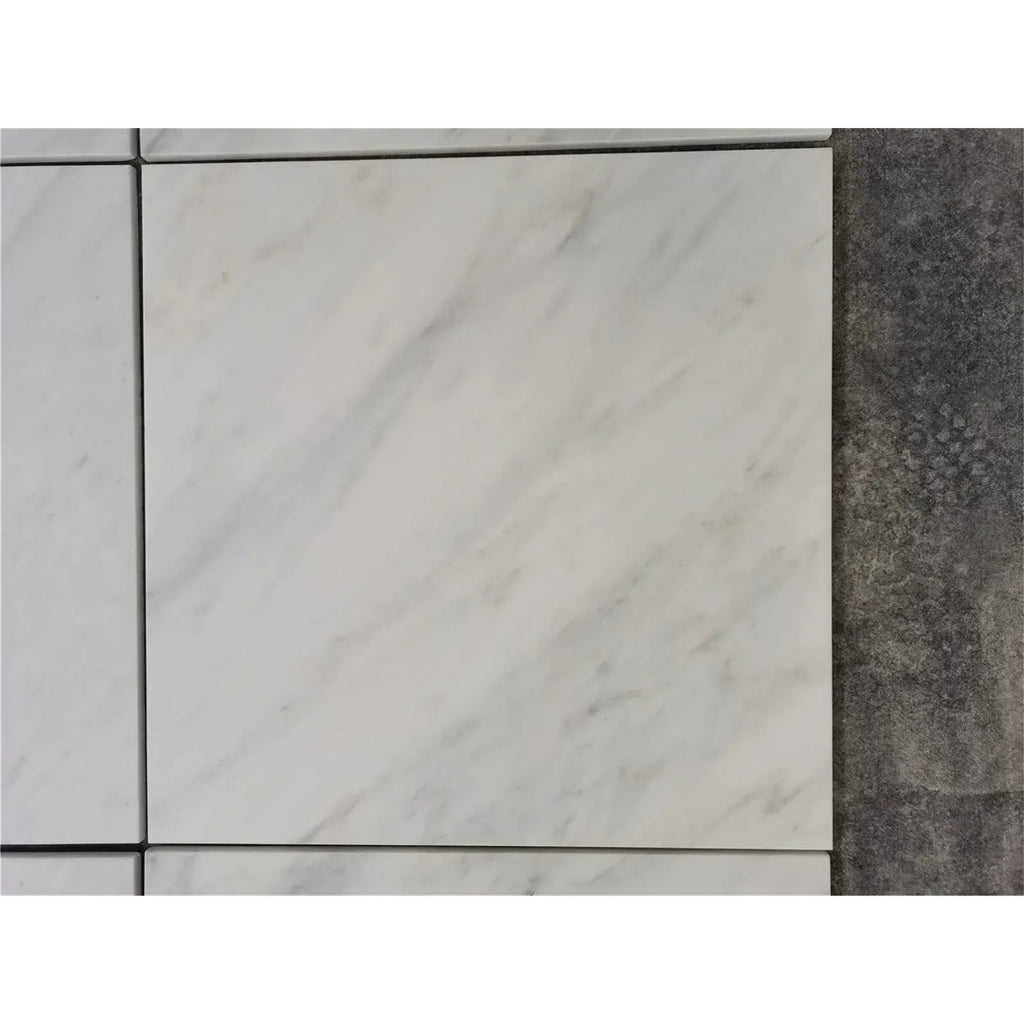 Square marble-patterned tile from Checkerboard Oriental White and Nero Marquina Marble set