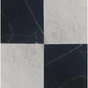 Black and white marble tiles in Checkerboard Oriental White and Nero Marquina set