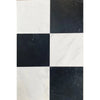 Black and white checkered tiles in Checkerboard Oriental White Marble 12X12 Set