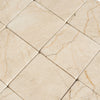 Beige marble tile pattern of Crema Marfil 3X3 Tumbled for elegant flooring