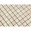 Tiled mosaic pattern of Crema Marfil Marble 1X1 Mosaic Polished or Honed