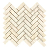 Crema Marfil Marble 1X3 Herringbone Mosaic Polished or Honed tile pattern display