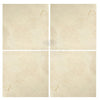 Four beige Crema Marfil Marble tiles, polished or honed, 24X24 in size