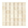 Beige square mosaic tiles from Crema Marfil Marble 2X2 Mosaic Polished or Honed