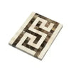 Crema Marfil Marble 3 1/2X7 Greek Key Border featuring elegant rectangular mosaic design