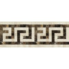 Crema Marfil Marble 3 1/2X7 Greek Key Mosaic Border in Polished Finish