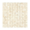 Textured beige mosaic tile from Crema Marfil Marble 3-D Small-Bread Polished or Honed