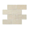 Off-white rectangular brick pattern in Crema Marfil Marble 3X6 Tumbled product