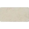 Rectangular bar of Crema Marfil Marble 3X6 Tumbled soap showcasing elegant design